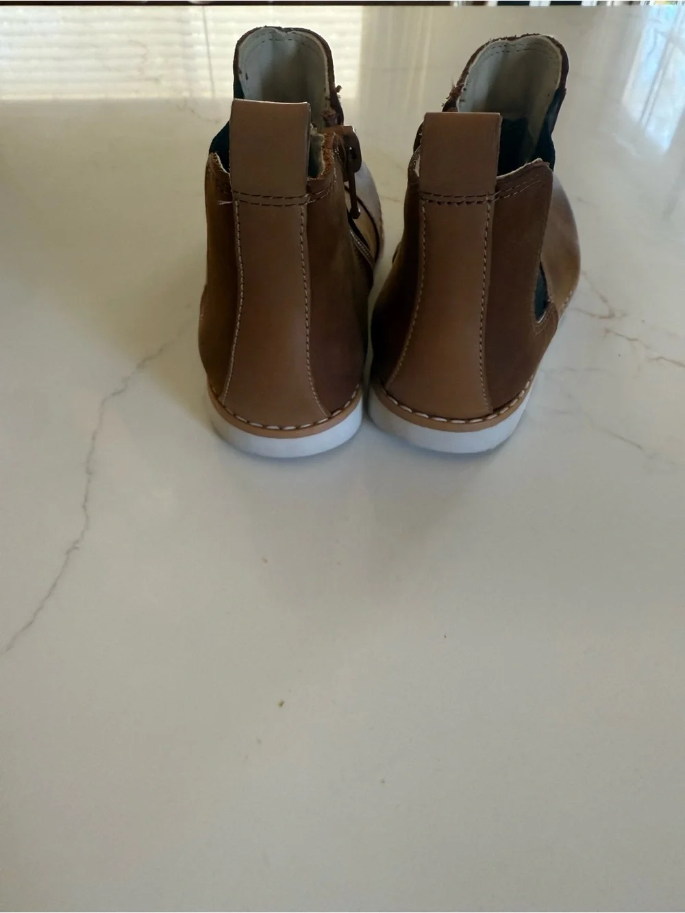 Clarks - Toddler Brown Leather Chelsea Boots - Classic Slip-On Style